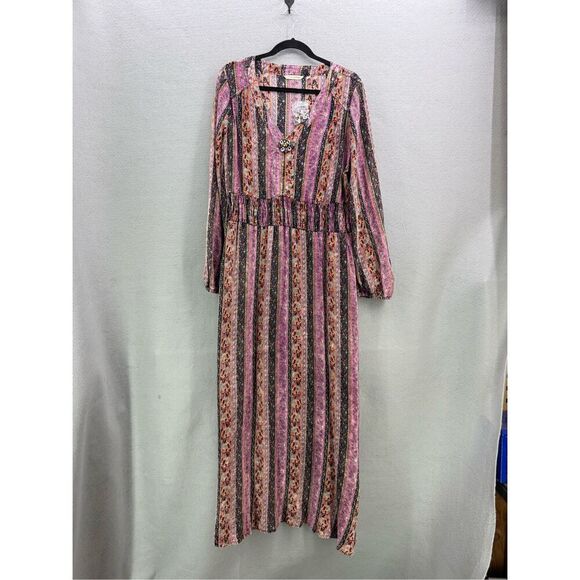 NWOT Soft Surroundings Esperanza Maxi Dress Size M Boho Festival Floral - Picture 2 of 12